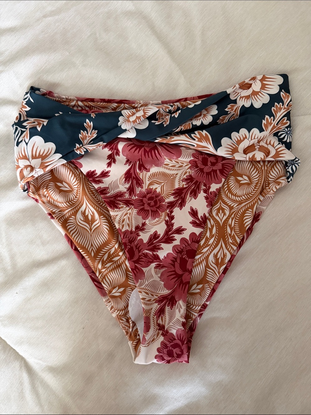 NWT free people Floral High-Waist Bikini Bottoms - Multicolor
